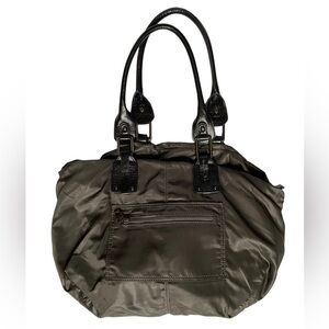 Christopher Kon Canvas/Leather Large Tote Bag/Purse